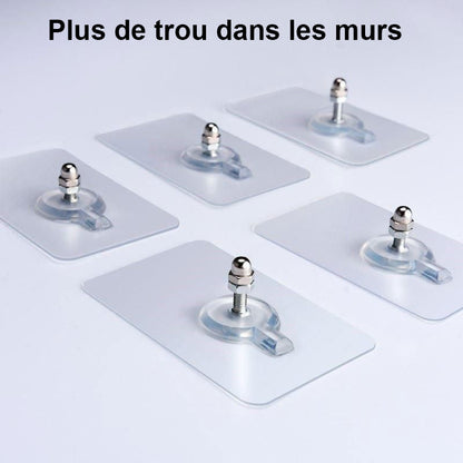 Kit de 10 Clous Auto-Adhésifs Pratiques sans Perforation