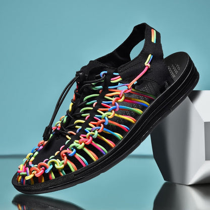 Sandales de Plage Tissées Unisexes - Confort Élégant pour l'Été