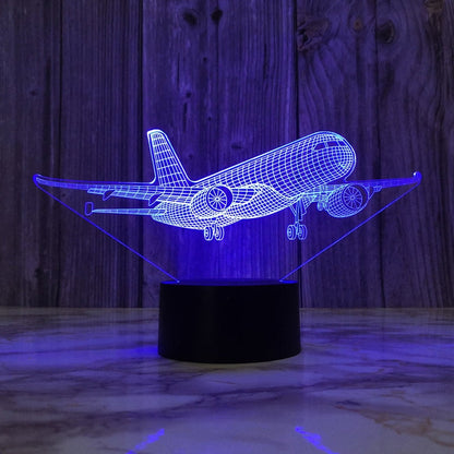 Lampe de Chevet 3D Avion - Éclairez Vos Nuits avec Style!