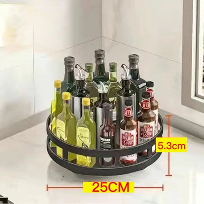 Rangement d'Angle Rotatif Multicouche pour Cuisine - Élégance et Praticité