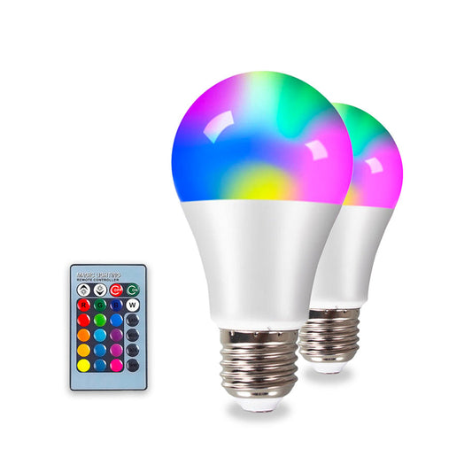 Ampoules RGB avec télécommande - Lot de 2 pour une ambiance colorée