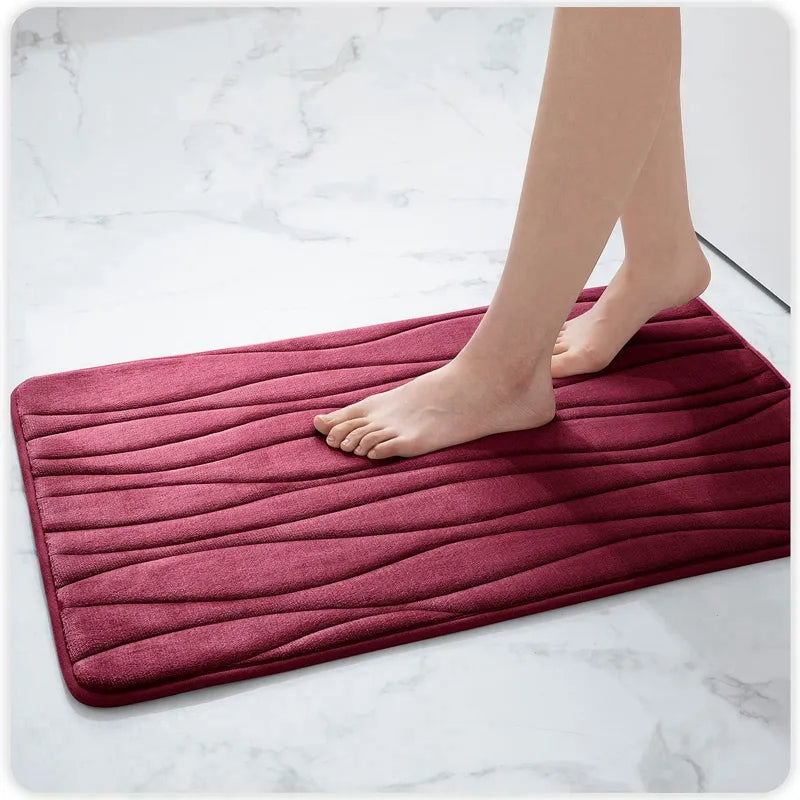 Tapis de bain en mousse à mémoire de forme absorbant et à séchage rapide