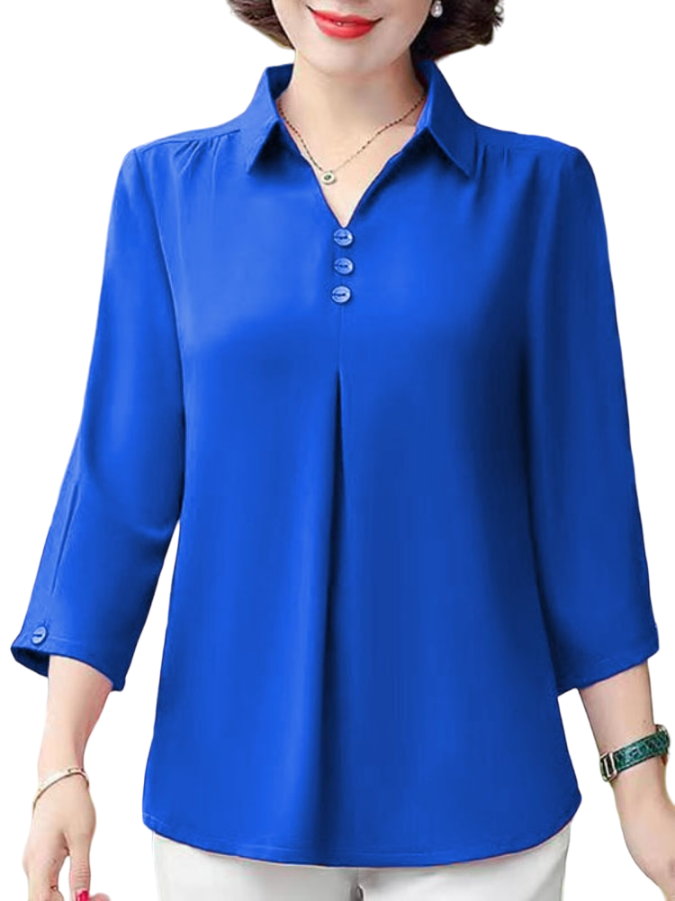 Chemisier Vintage Élégance en Mousseline de Soie pour Femme