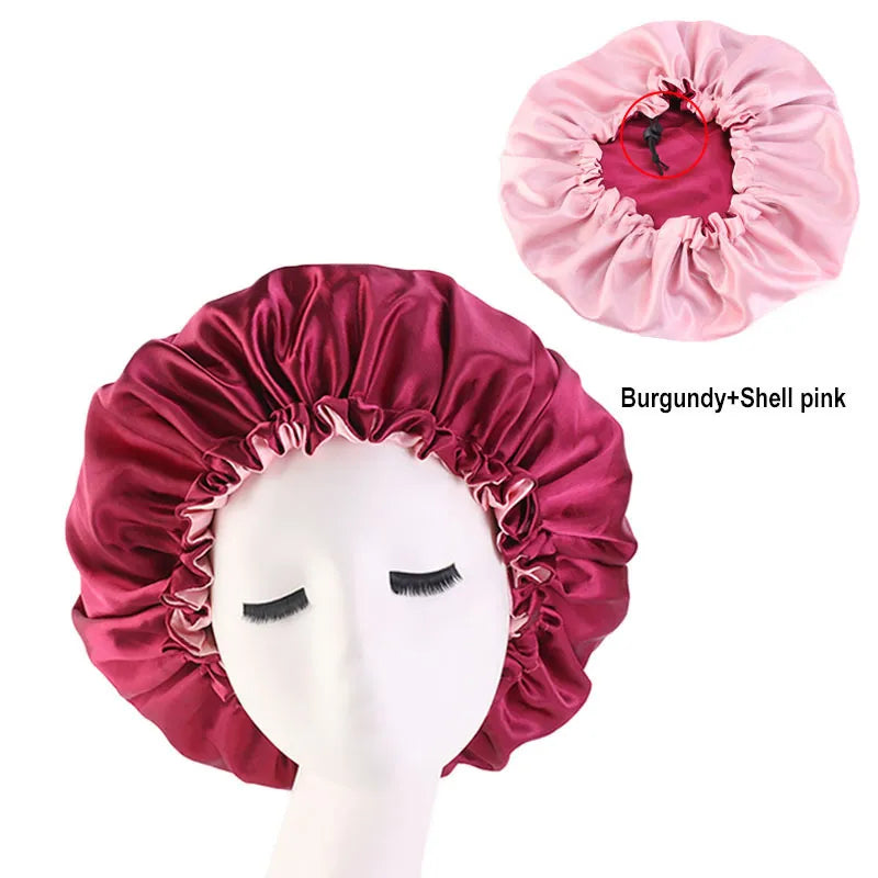 Bonnet en Satin Réversible pour des Boucles Sublimes