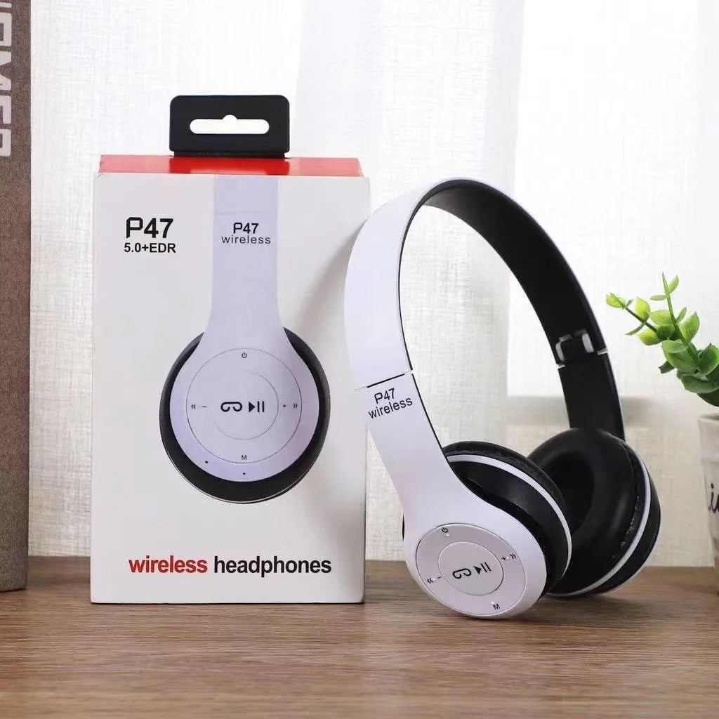 Casque Bluetooth blanc avec câble USB inclus – Livraison gratuite