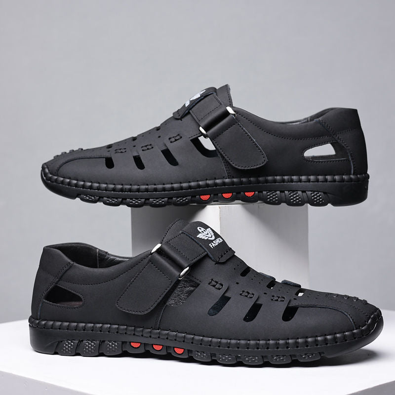 Sandales en Cuir PU Antidérapantes pour Homme - Confort et Style Inégalés
