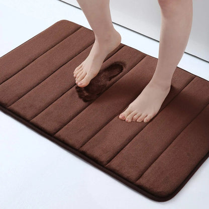 Tapis de bain en mousse à mémoire de forme absorbant et à séchage rapide