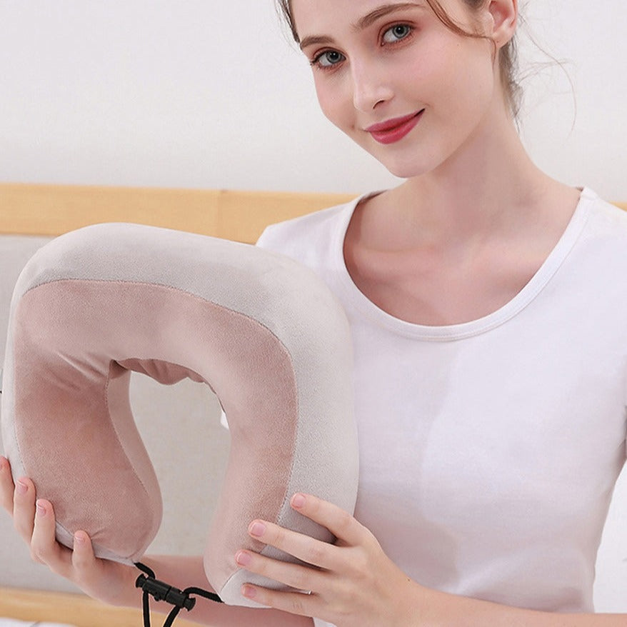 Oreiller de Voyage Ergonomique en Mousse à Mémoire de Forme - Confort Optimal pour Vos Déplacements