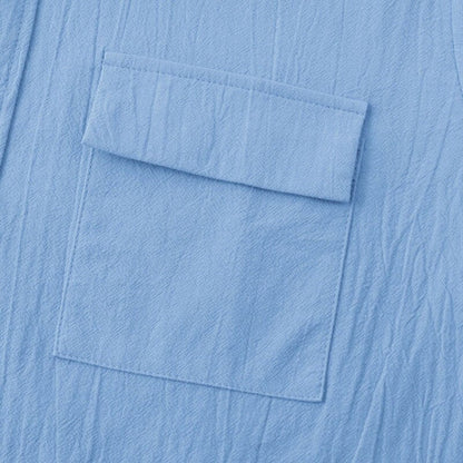 Chemise Coton-Lin Homme à Double Poche - Élégance et Confort