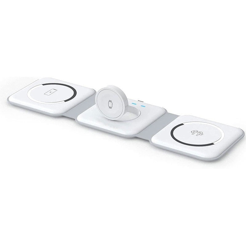 Chargeur Induction Pliable 3 en 1 - Chargez Tout en Style !