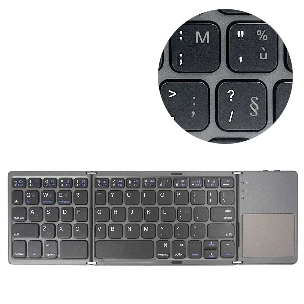 Clavier Pliable 2en1 avec Pavé Tactile - Idéal pour le Voyage !