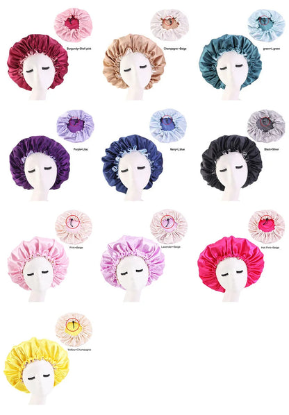 Bonnet en Satin Réversible pour des Boucles Sublimes