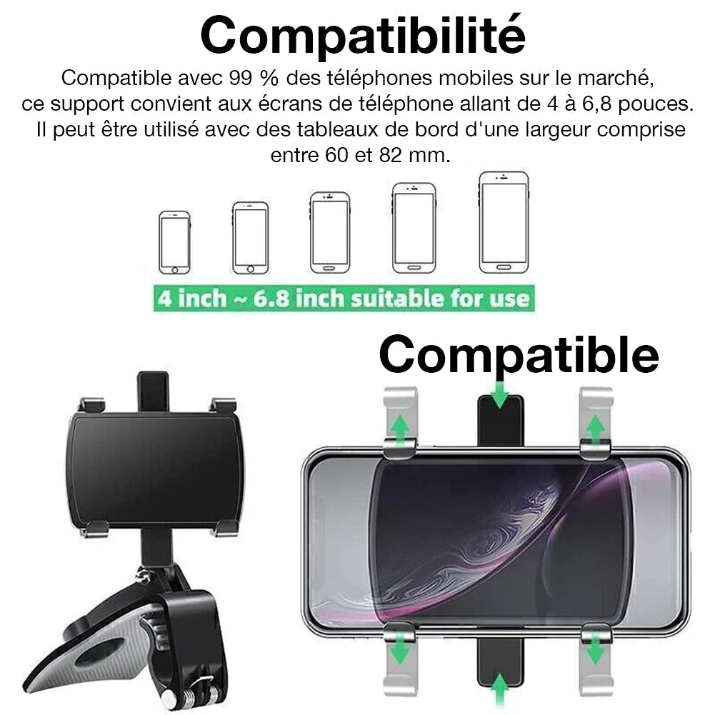 Support Universel pour Téléphone de Voiture - Sécurisez vos Trajets !