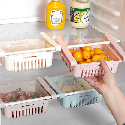 Paniers de Rangement Extensibles pour Réfrigérateur - Lot de 2