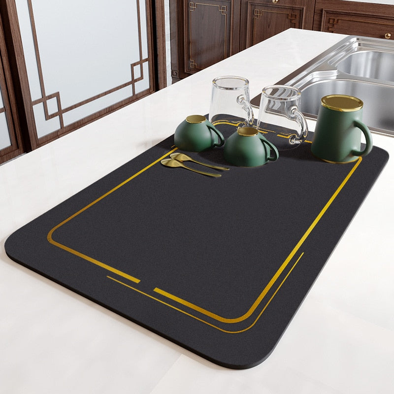 Tapis Absorbant Antidérapant - Séchage Rapide et Pratique
