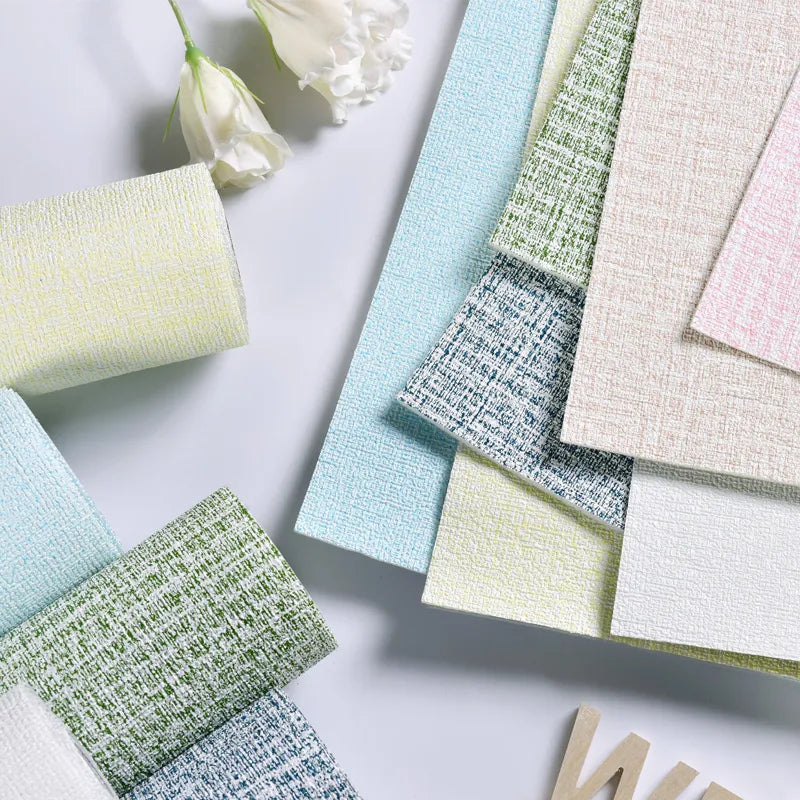 Papier peint auto-adhésif lin chic et moderne