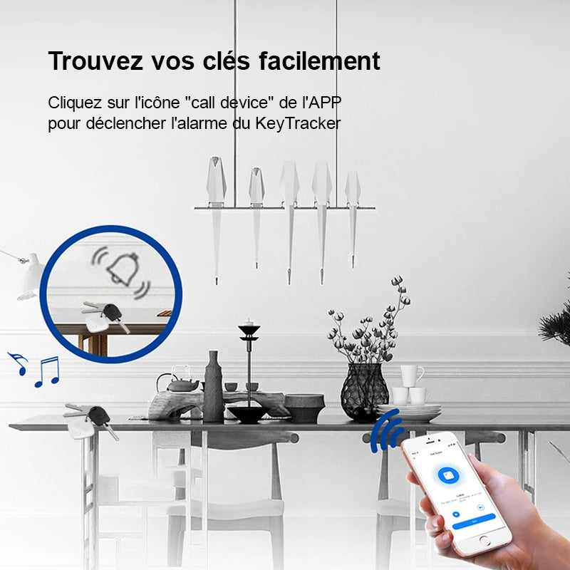 Porte-Clés Anti-Perte KeyTracker – Lot de 3 avec 2 + 1 Gratuit