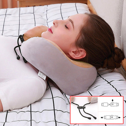 Oreiller de Voyage Ergonomique en Mousse à Mémoire de Forme - Confort Optimal pour Vos Déplacements
