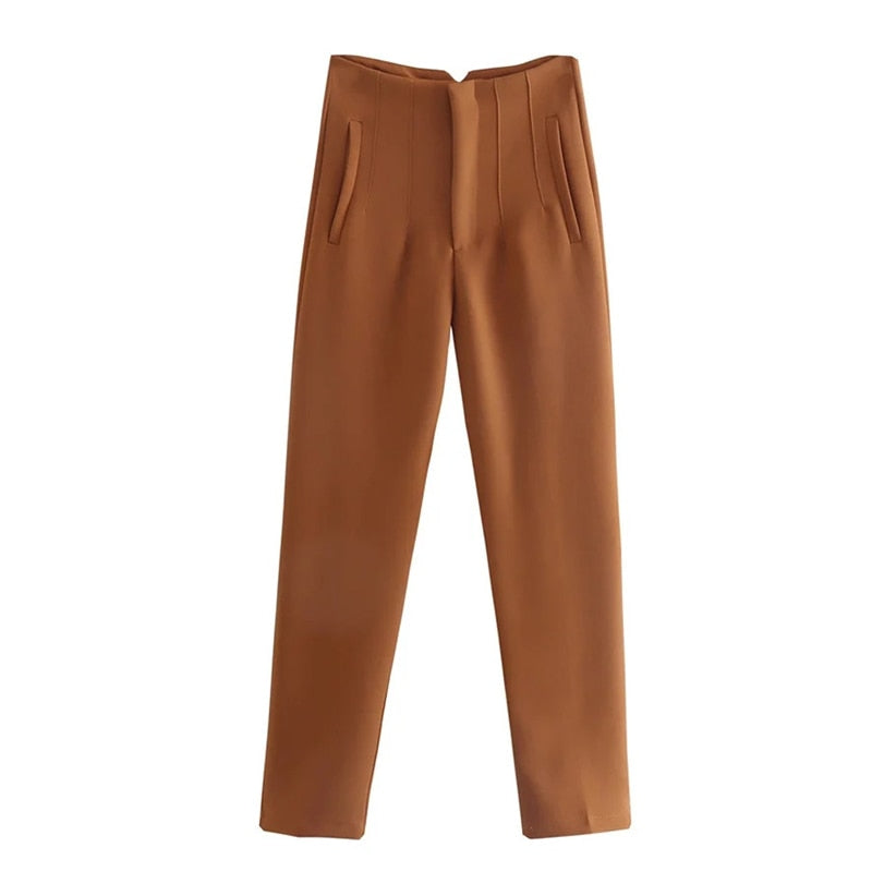Pantalon Taille Haute Élégant pour Femme