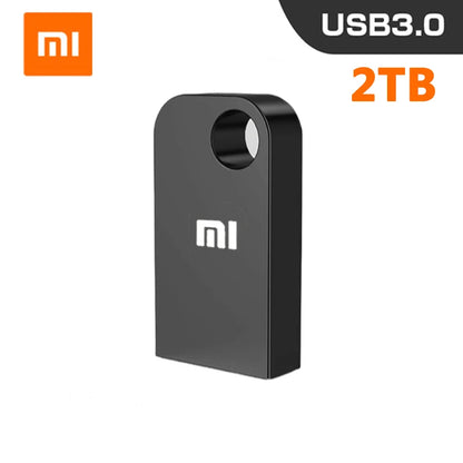 Clé USB 3.0 Mini Métal 2 To avec Adaptateur USB-C Offert