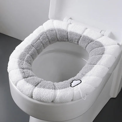Coussin de Toilette en Peluche Chaud et Confortable