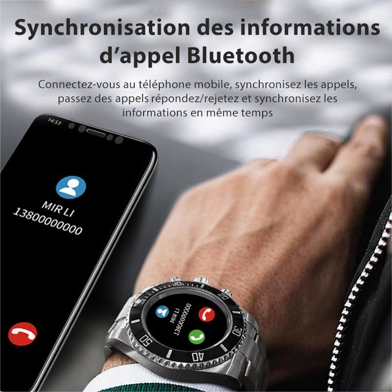 Montre connectée Bluetooth élégante pour homme