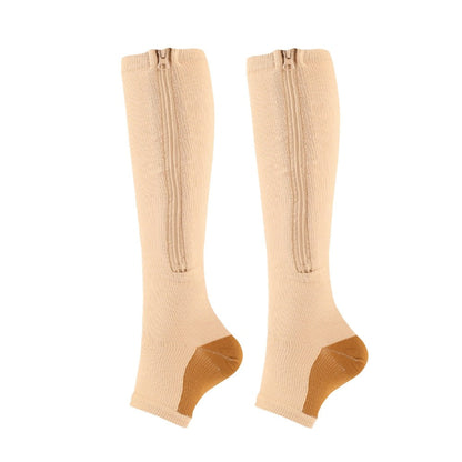 Lot de 2 chaussettes de compression avec fermeture éclair pour un confort optimal