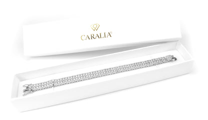 Bracelet Mathilde en zirconium plaqué rhodium avec cristaux scintillants