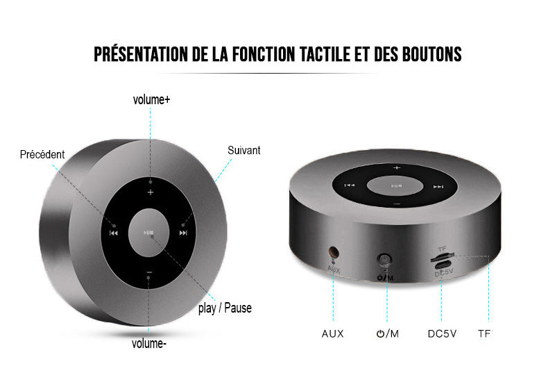 Haut-parleur Bluetooth Éclairé avec Micro Intégré et Son Exceptionnel