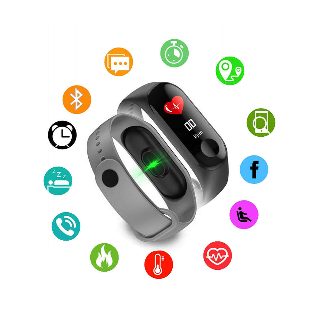 Bracelet Bluetooth Étanche avec Écran Couleur et Suivi d'Activité