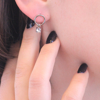 Chaussette secrète de Noël avec 3 paires de boucles d'oreilles en cristaux autrichiens