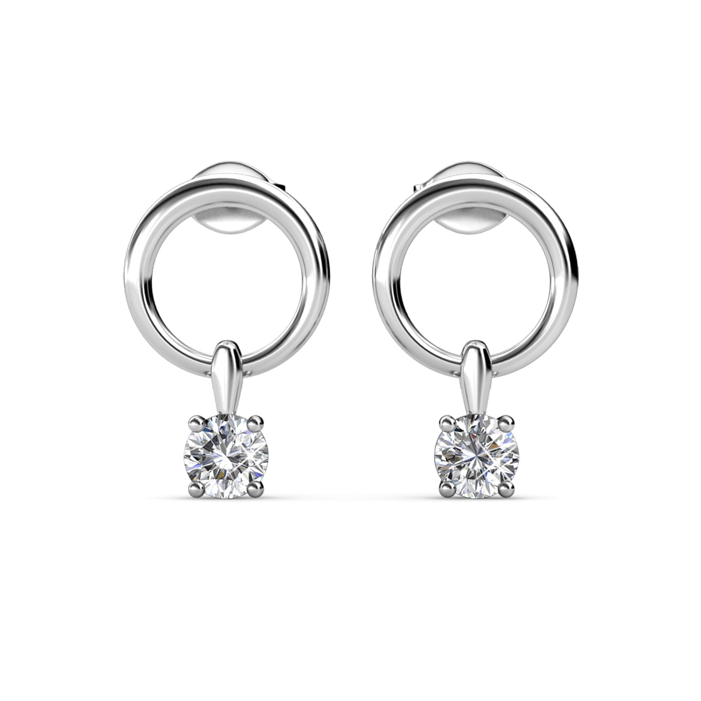 Chaussette secrète de Noël avec 3 paires de boucles d'oreilles en cristaux autrichiens