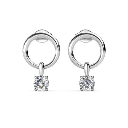 Chaussette secrète de Noël avec 3 paires de boucles d'oreilles en cristaux autrichiens