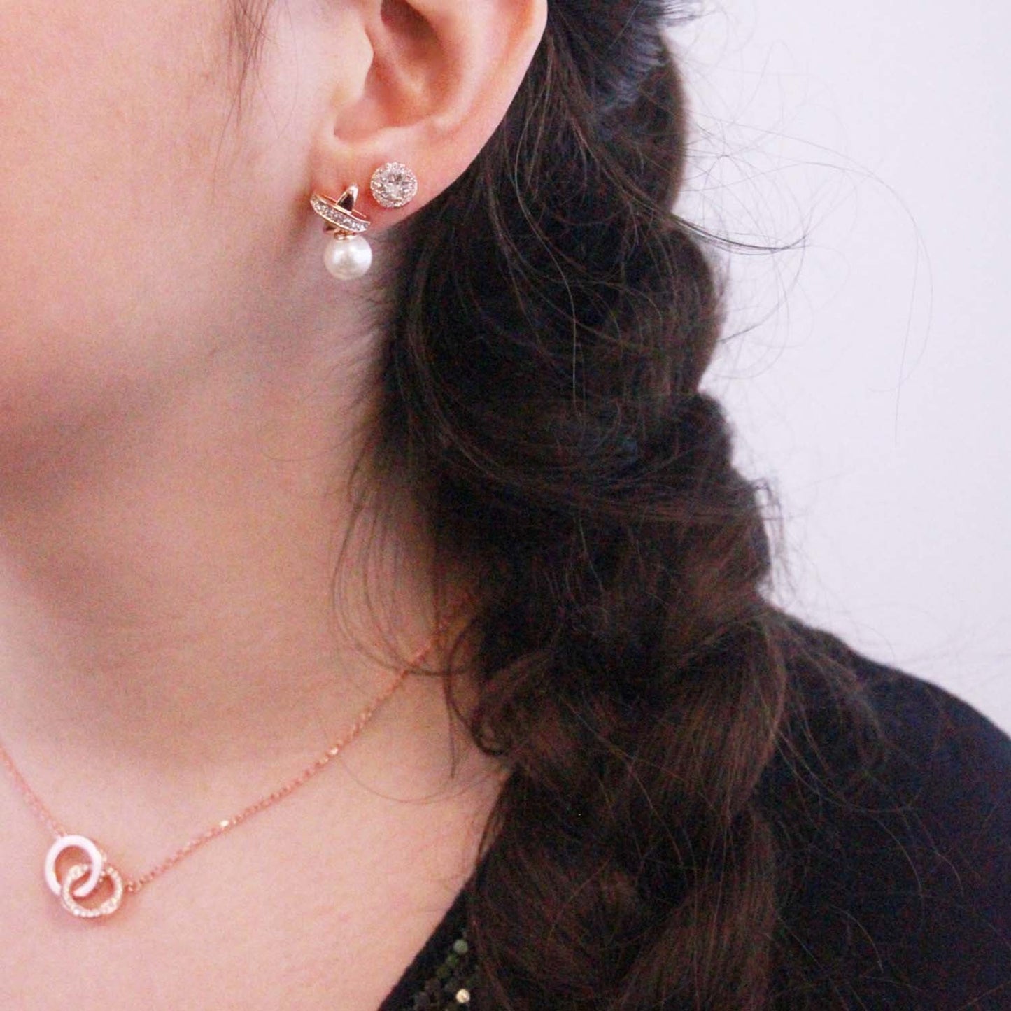 Chaussette Secrète de Noël avec 3 Paires de Boucles d'Oreilles en Cristaux Autrichiens