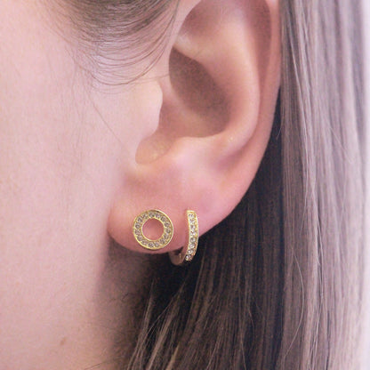 Chaussette secrète de Noël avec 3 paires de boucles d'oreilles en cristaux autrichiens