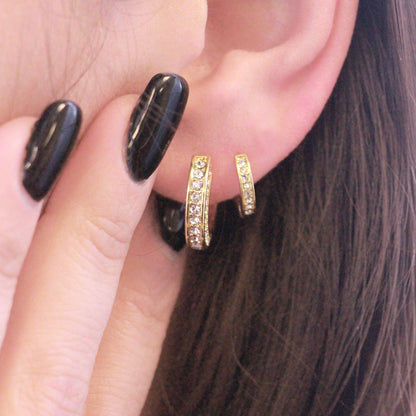 Chaussette secrète de Noël avec 3 paires de boucles d'oreilles en cristaux autrichiens