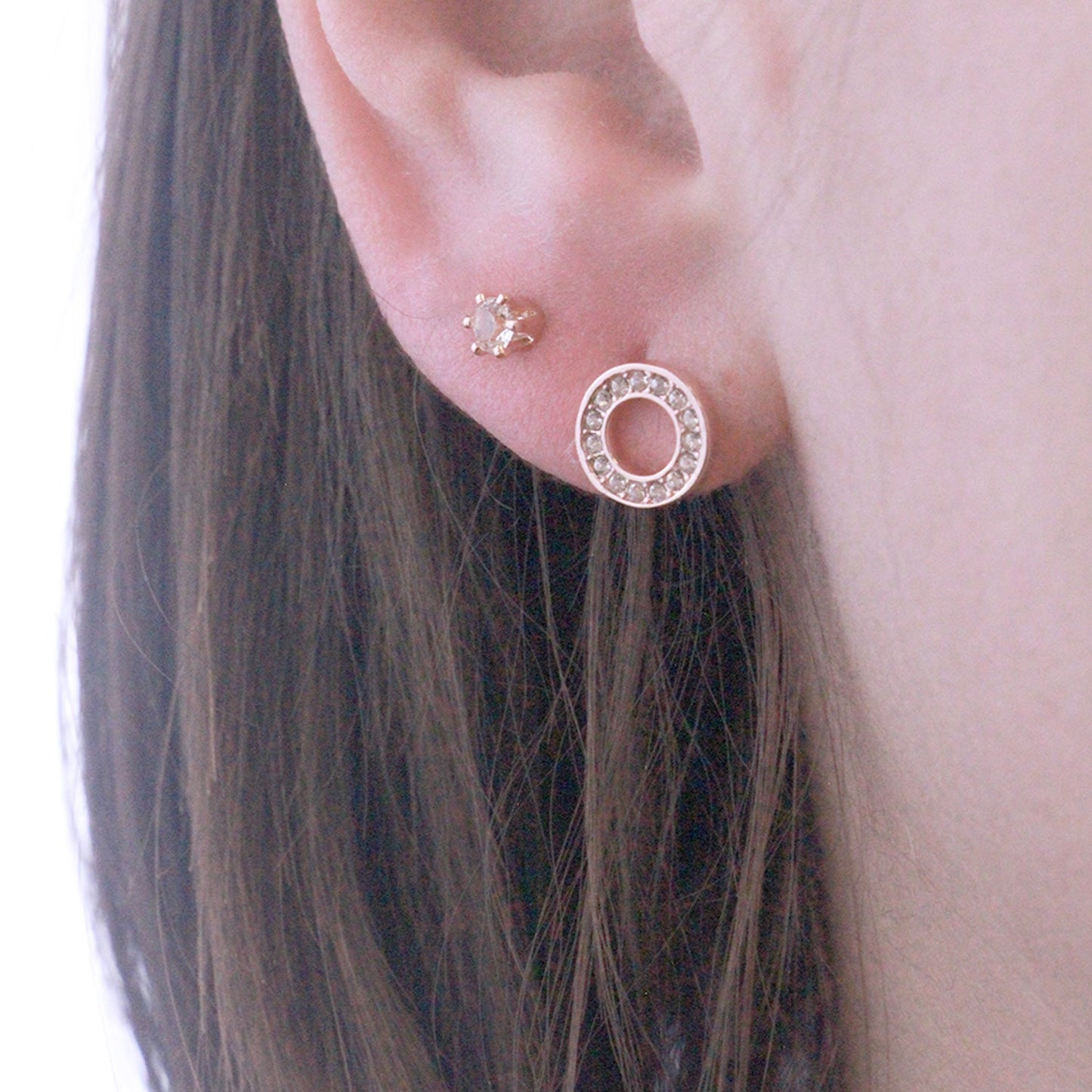 Chaussette secrète de Noël avec 3 paires de boucles d'oreilles en cristaux autrichiens