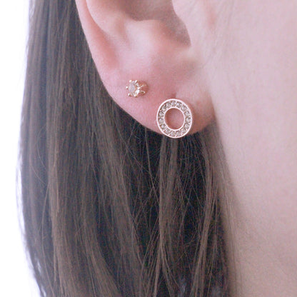 Chaussette secrète de Noël avec 3 paires de boucles d'oreilles en cristaux autrichiens