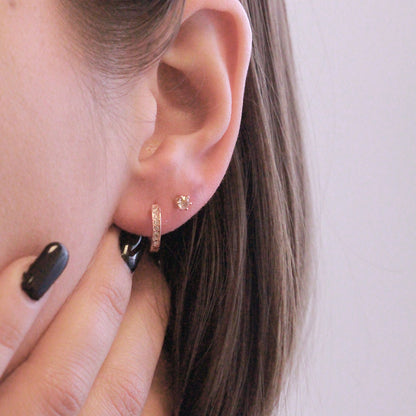 Chaussette secrète de Noël avec 3 paires de boucles d'oreilles en cristaux autrichiens