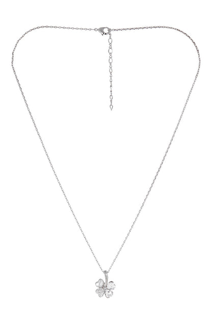 Collier Four Leaf en argent orné de 25 cristaux Swarovski