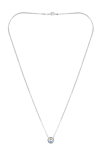 Collier Élégant en Plaqué Rhodium 18 Carats avec Cristaux Swarovski® Scintillants