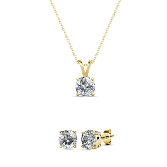 Parure Mary Élégance : Collier, Pendentif et Boucles d'Oreilles avec Cristaux Autrichiens