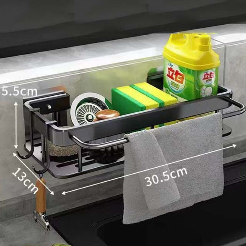 Égouttoir d'Évier en Aluminium Élégant et Pratique