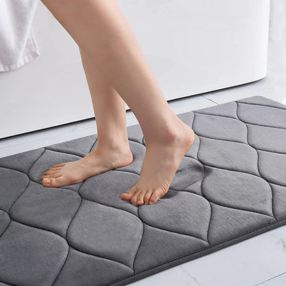 Tapis de bain en mousse à mémoire de forme absorbant et à séchage rapide