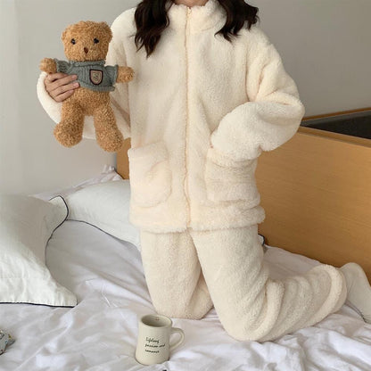 Ensemble Pyjama Cocooning en Peluche - Douceur et Confort pour Femmes