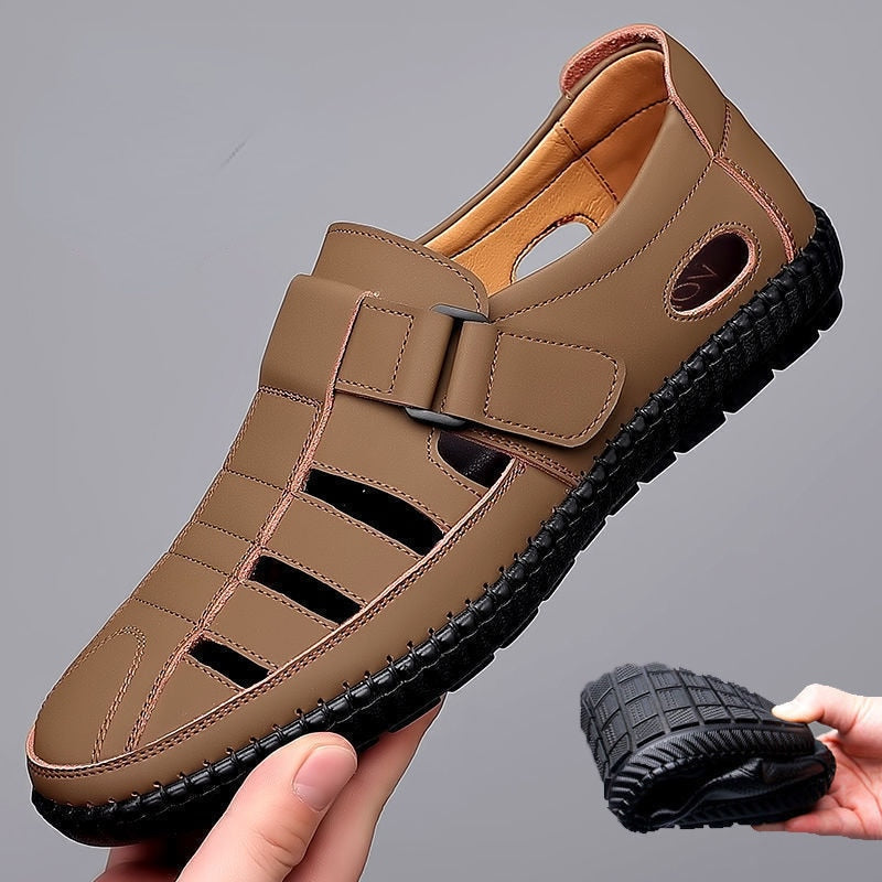 Sandales en Cuir PU Antidérapantes pour Homme - Confort et Style Inégalés