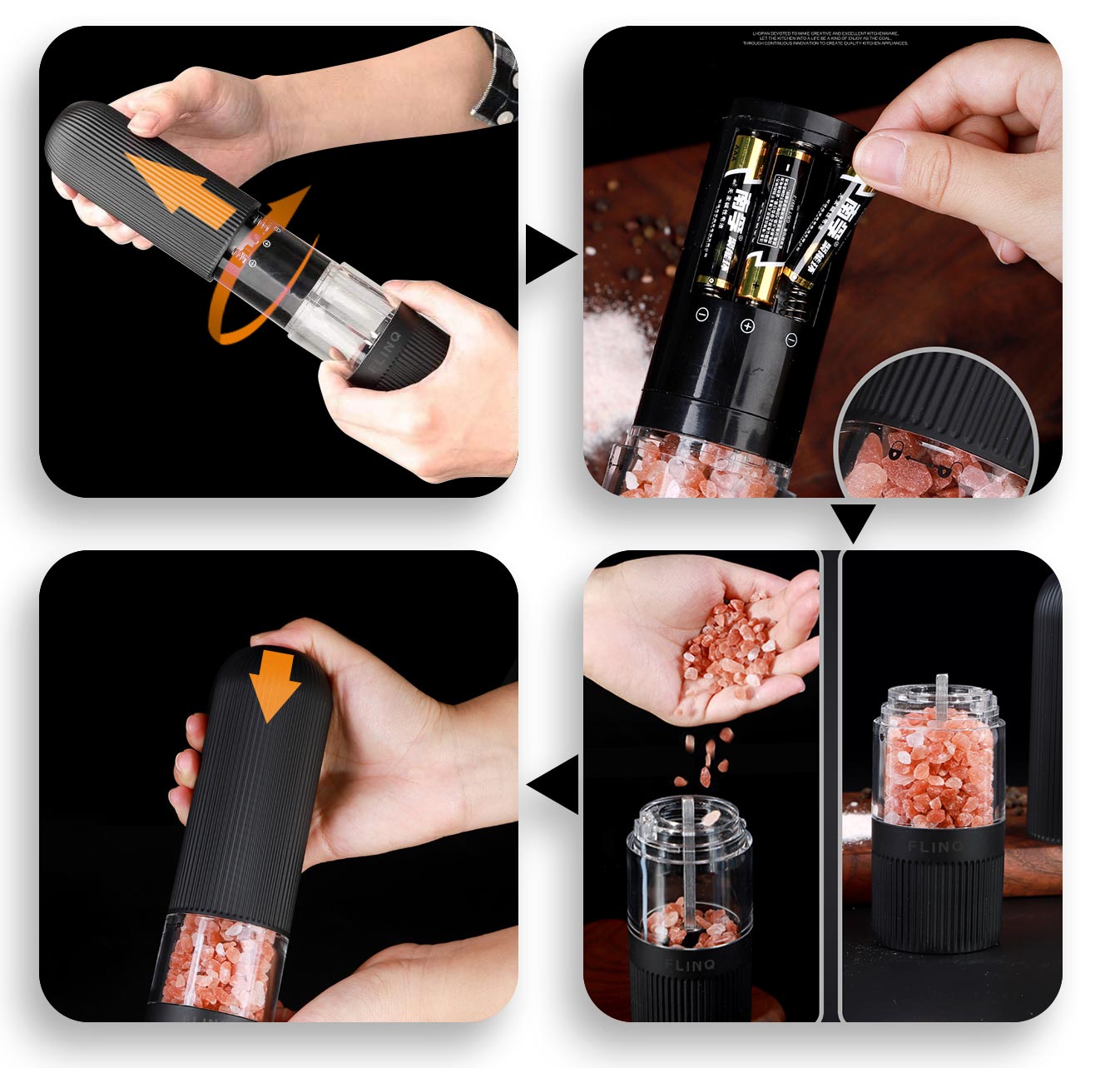 Moulin à Poivre et Sel Électrique Pratique et Élégant