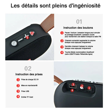 Enceinte Bluetooth Stéréo 3D Surround - Vivez une immersion audio totale !