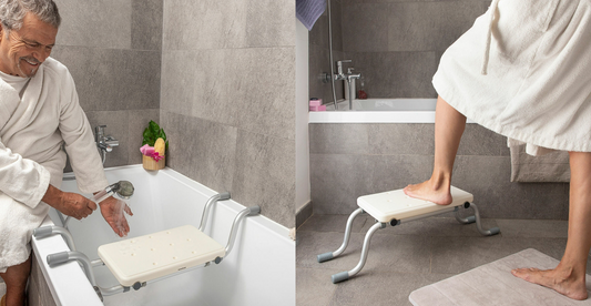 Siège de baignoire antidérapant réversible 2 en 1 pour confort et sécurité