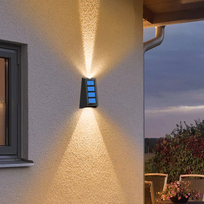 Appliques murales solaires RVB - Lot de 4, ambiance lumineuse et économique